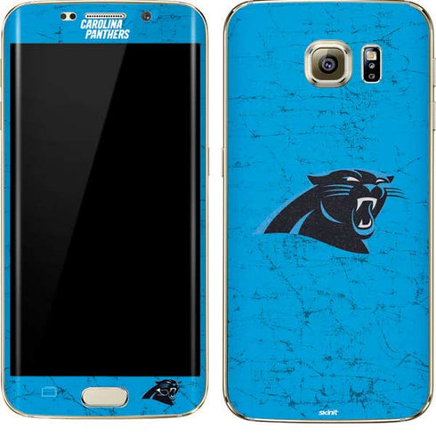 NFL Carolina Panthers Distressed Alternate Galaxy S7 Edge Skin